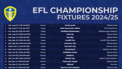leeds united fixtures
